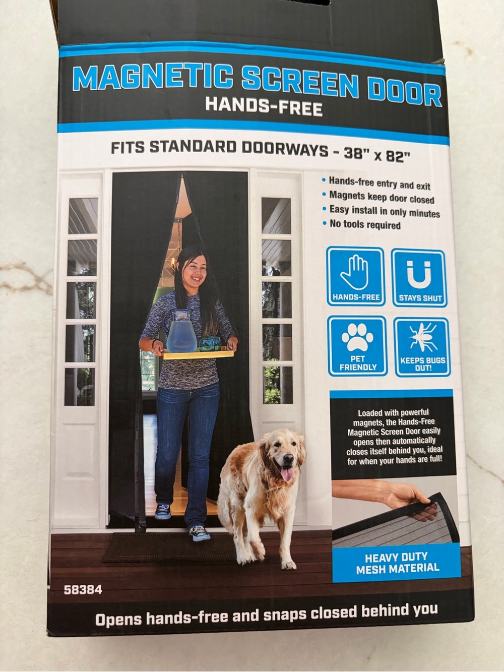New magnetic screen door